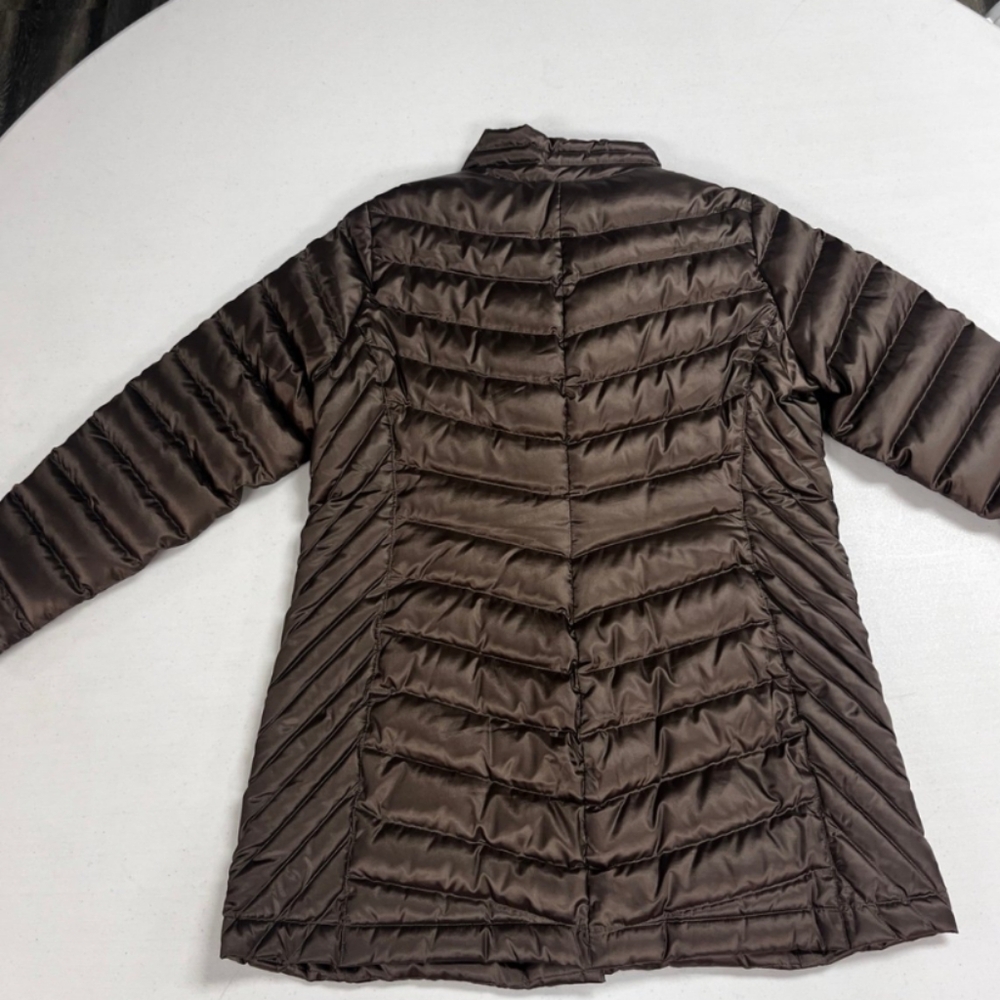 Eddie Bauer Women’s Down Puffer Jacket Winter Collared Full Zip Brown Size XL